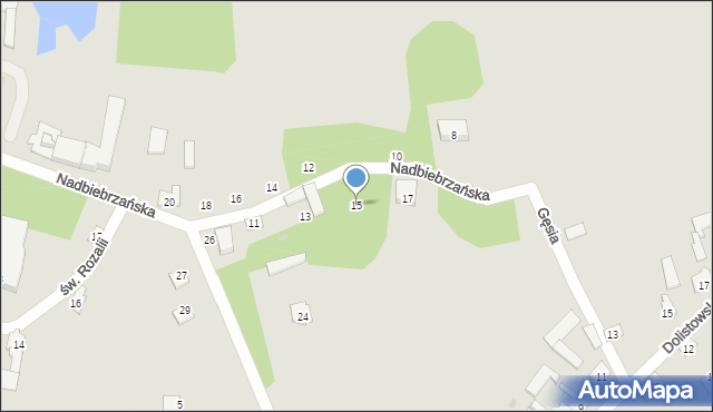 Goniądz, Nadbiebrzańska, 15, mapa Goniądz