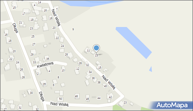 Góra, Nad Wisłą, 13, mapa Góra