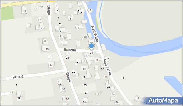 Góra, Nad Wisłą, 14, mapa Góra