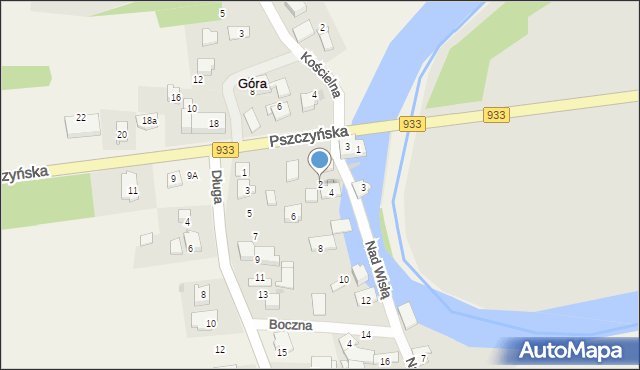 Góra, Nad Wisłą, 2, mapa Góra