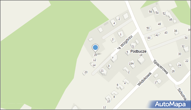Górki Wielkie, Na Wzgórzu, 10, mapa Górki Wielkie
