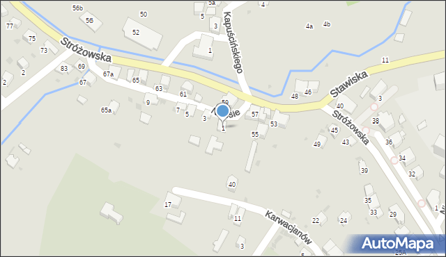 Gorlice, Nawsie, 1, mapa Gorlic