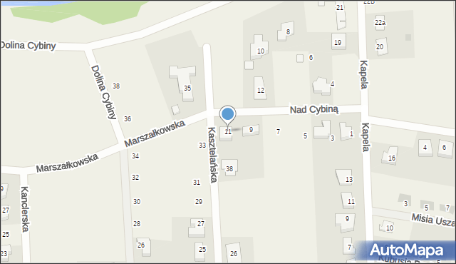 Gortatowo, Nad Cybiną, 11, mapa Gortatowo