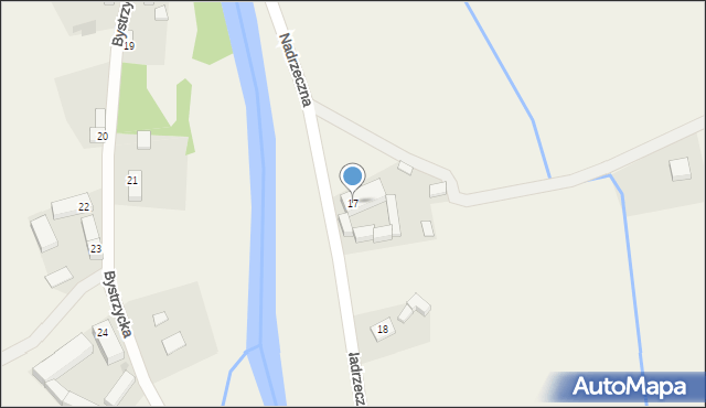 Gorzanów, Nadrzeczna, 17, mapa Gorzanów
