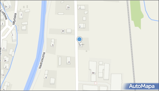 Gorzanów, Nadrzeczna, 3, mapa Gorzanów