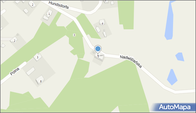 Gorzędziej, Nadwiślańska, 5, mapa Gorzędziej