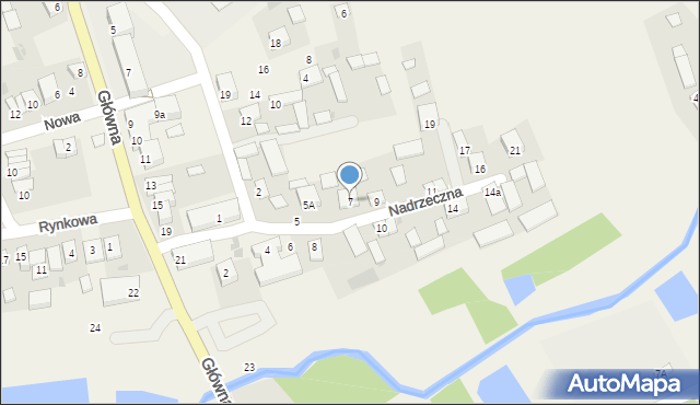 Gorzków-Osada, Nadrzeczna, 7, mapa Gorzków-Osada