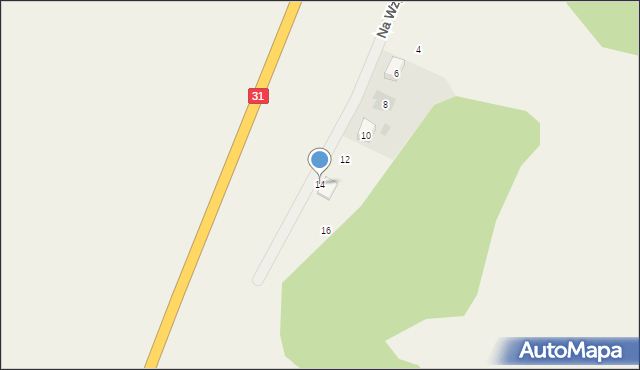 Górzyca, Na Wzgórzu, 14, mapa Górzyca