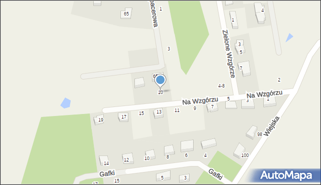 Gościcino, Na Wzgórzu, 10, mapa Gościcino