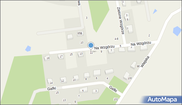 Gościcino, Na Wzgórzu, 11, mapa Gościcino