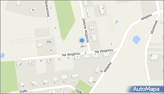 Gościcino, Na Wzgórzu, 4-8, mapa Gościcino