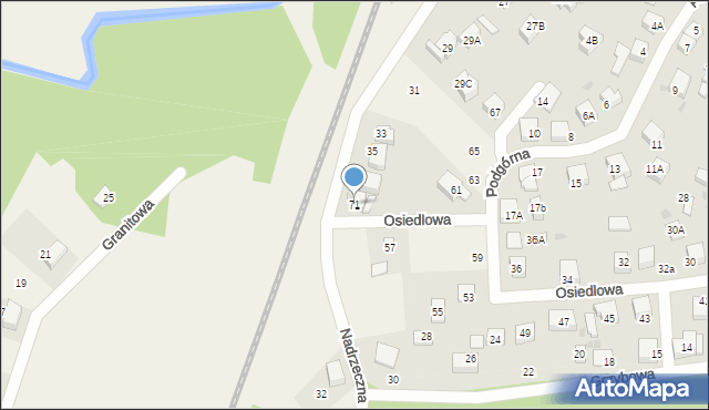 Gościcino, Nadrzeczna, 71, mapa Gościcino