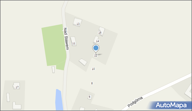 Gowidlino, Nad Stawem, 12, mapa Gowidlino