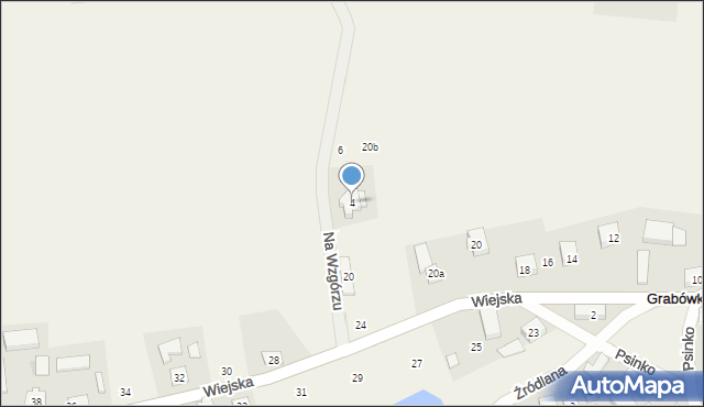 Grabówko, Na Wzgórzu, 4, mapa Grabówko