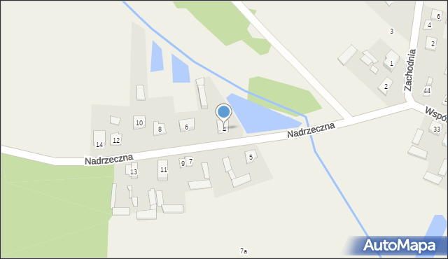 Grębków, Nadrzeczna, 4, mapa Grębków