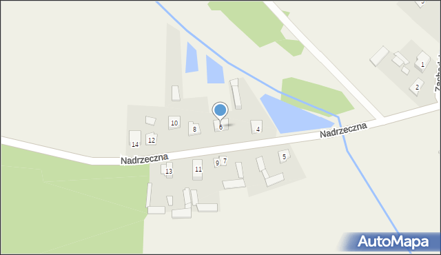 Grębków, Nadrzeczna, 6, mapa Grębków