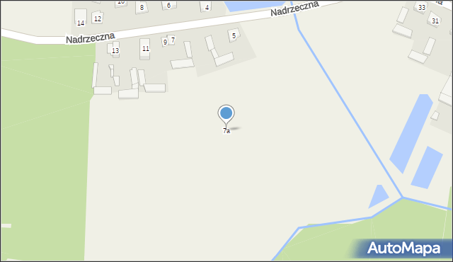 Grębków, Nadrzeczna, 7a, mapa Grębków