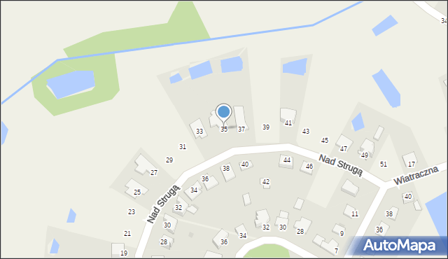 Grębocin, Nad Strugą, 35, mapa Grębocin