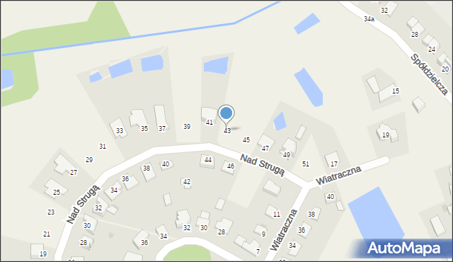 Grębocin, Nad Strugą, 43, mapa Grębocin
