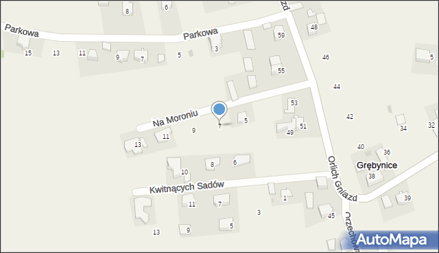 Grębynice, Na Moroniu, 7, mapa Grębynice
