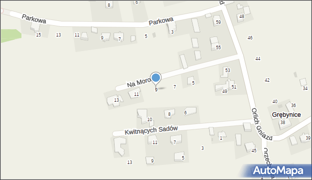 Grębynice, Na Moroniu, 9, mapa Grębynice