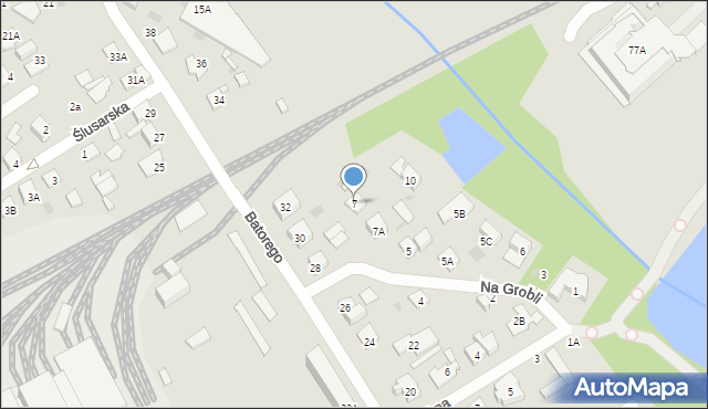 Grodzisk Mazowiecki, Na Grobli, 7, mapa Grodzisk Mazowiecki