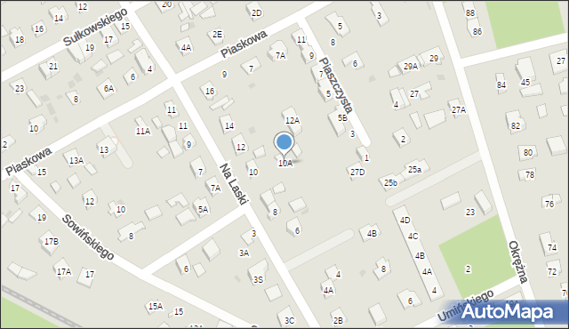 Grodzisk Mazowiecki, Na Laski, 10A, mapa Grodzisk Mazowiecki