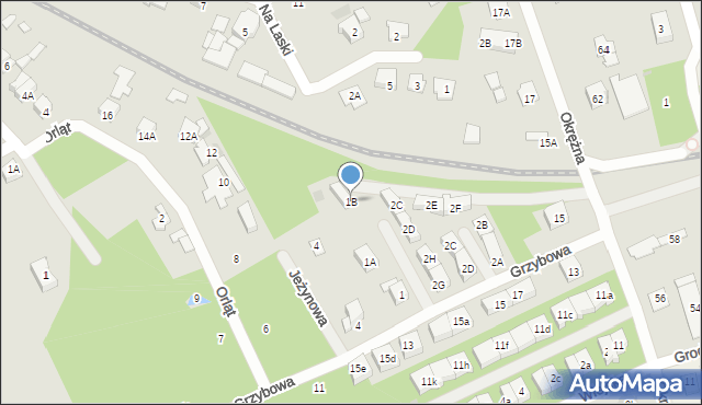 Grodzisk Mazowiecki, Na Laski, 1B, mapa Grodzisk Mazowiecki