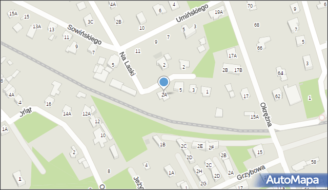 Grodzisk Mazowiecki, Na Laski, 2A, mapa Grodzisk Mazowiecki