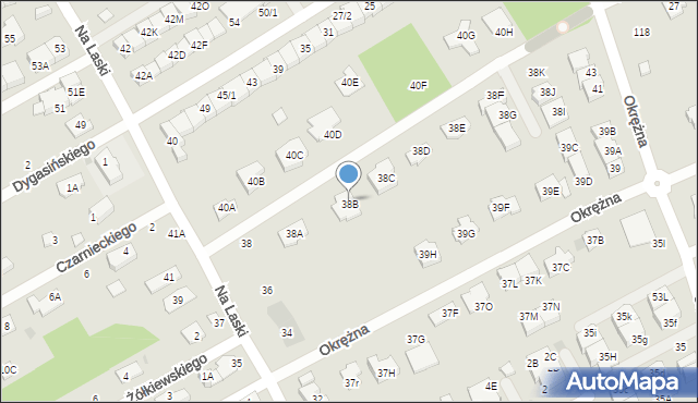 Grodzisk Mazowiecki, Na Laski, 38B, mapa Grodzisk Mazowiecki