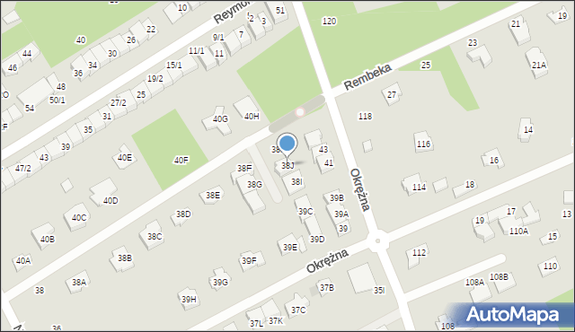 Grodzisk Mazowiecki, Na Laski, 38J, mapa Grodzisk Mazowiecki