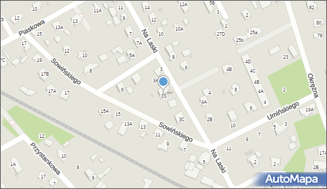 Grodzisk Mazowiecki, Na Laski, 3S, mapa Grodzisk Mazowiecki