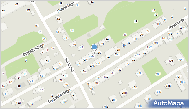 Grodzisk Mazowiecki, Na Laski, 42N, mapa Grodzisk Mazowiecki