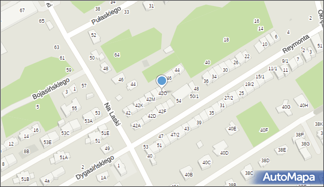 Grodzisk Mazowiecki, Na Laski, 42O, mapa Grodzisk Mazowiecki