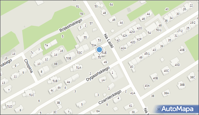 Grodzisk Mazowiecki, Na Laski, 51, mapa Grodzisk Mazowiecki