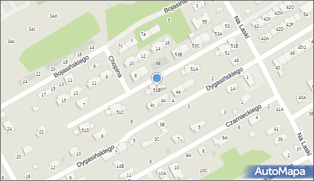 Grodzisk Mazowiecki, Na Laski, 51B, mapa Grodzisk Mazowiecki