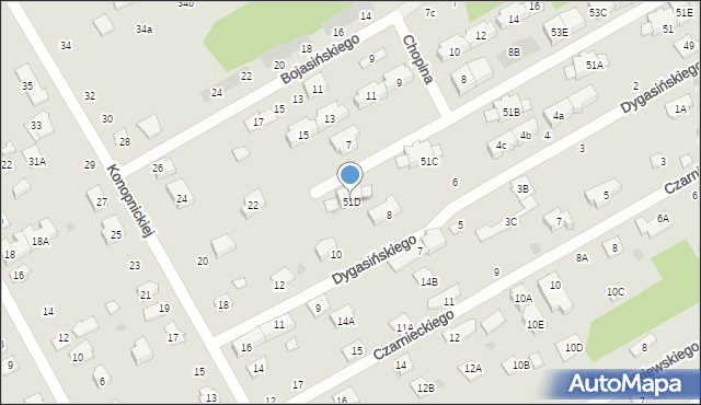 Grodzisk Mazowiecki, Na Laski, 51D, mapa Grodzisk Mazowiecki