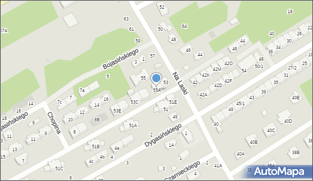 Grodzisk Mazowiecki, Na Laski, 53A, mapa Grodzisk Mazowiecki