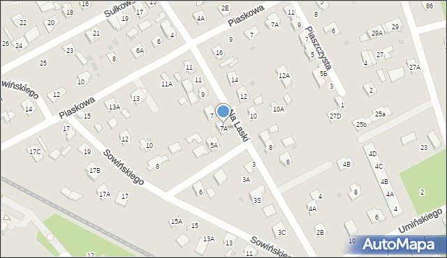 Grodzisk Mazowiecki, Na Laski, 7A, mapa Grodzisk Mazowiecki