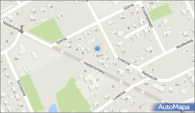 Grodzisk Mazowiecki, Nadarzyńska, 34, mapa Grodzisk Mazowiecki