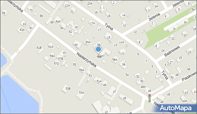 Grodzisk Mazowiecki, Nadarzyńska, 58B, mapa Grodzisk Mazowiecki