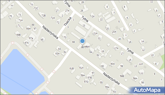 Grodzisk Mazowiecki, Nadarzyńska, 66, mapa Grodzisk Mazowiecki