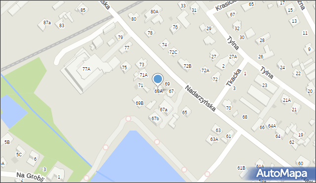 Grodzisk Mazowiecki, Nadarzyńska, 69A, mapa Grodzisk Mazowiecki