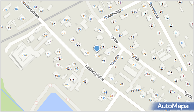 Grodzisk Mazowiecki, Nadarzyńska, 72A, mapa Grodzisk Mazowiecki