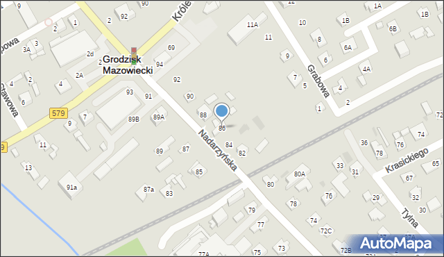 Grodzisk Mazowiecki, Nadarzyńska, 86, mapa Grodzisk Mazowiecki