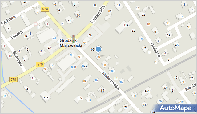 Grodzisk Mazowiecki, Nadarzyńska, 90, mapa Grodzisk Mazowiecki