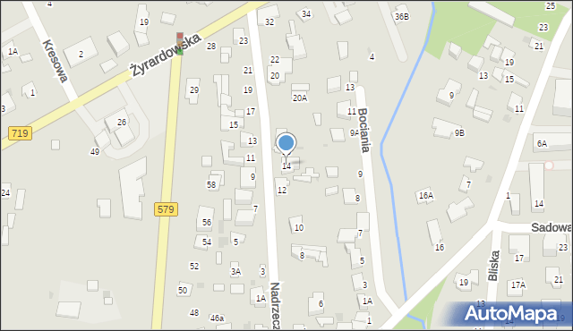 Grodzisk Mazowiecki, Nadrzeczna, 14, mapa Grodzisk Mazowiecki