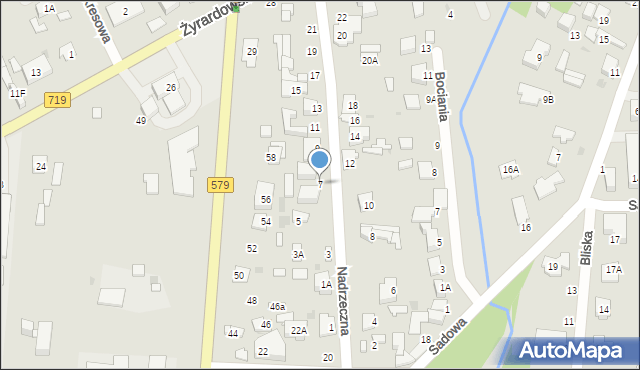 Grodzisk Mazowiecki, Nadrzeczna, 7, mapa Grodzisk Mazowiecki