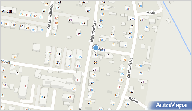 Grodzisk Mazowiecki, Narutowicza Gabriela, 28, mapa Grodzisk Mazowiecki