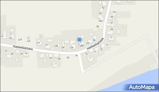 Gromiec, Nadwiślańska, 102a, mapa Gromiec